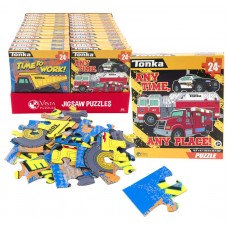 Tonka Trucks Puzzle Asst 24 pcs w/display