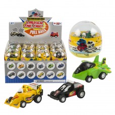Die Cast Pull Back 3" Toy Car Asst w/display (12 units per display)