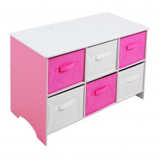 PRETTY IN PINK STORAGE BENCH W/ BINS