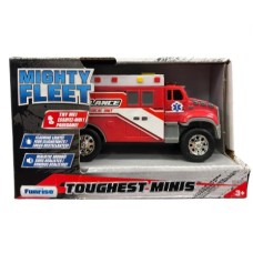 MIGHTY FLEET TOUGEST MINIS TOUGH CAB AMBULANCE 6" LIGHT & SOUND
